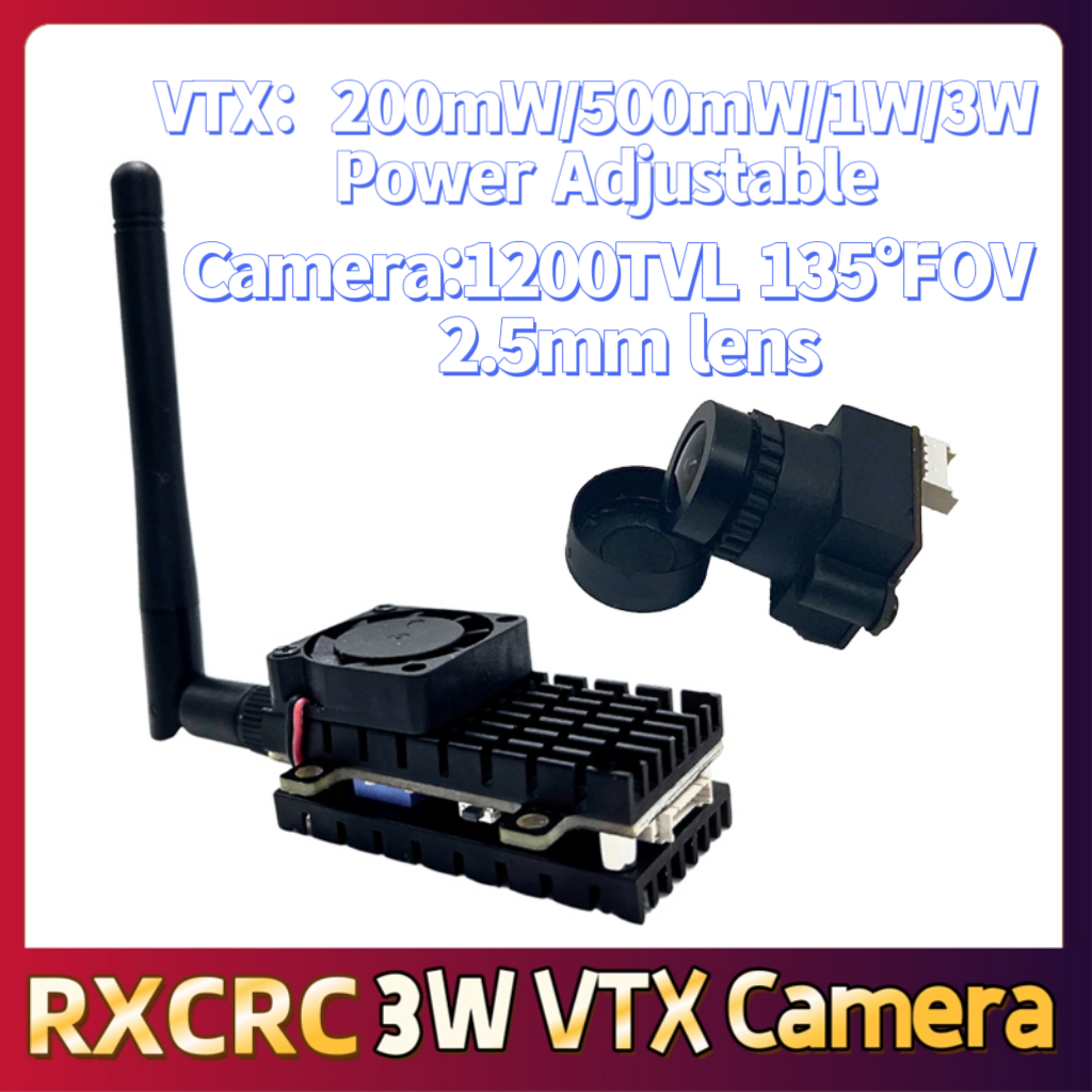 RXCRC 5.8G 3W Video VTX transm - Drone Controller Screen ulasan dan harga