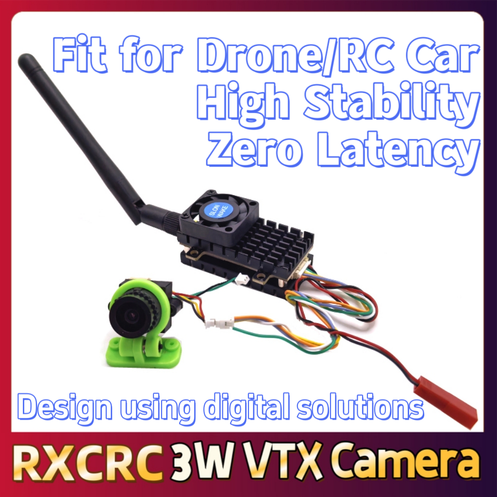 RXCRC 5.8G 3W Video VTX transm - Drone Controller Screen ulasan dan harga