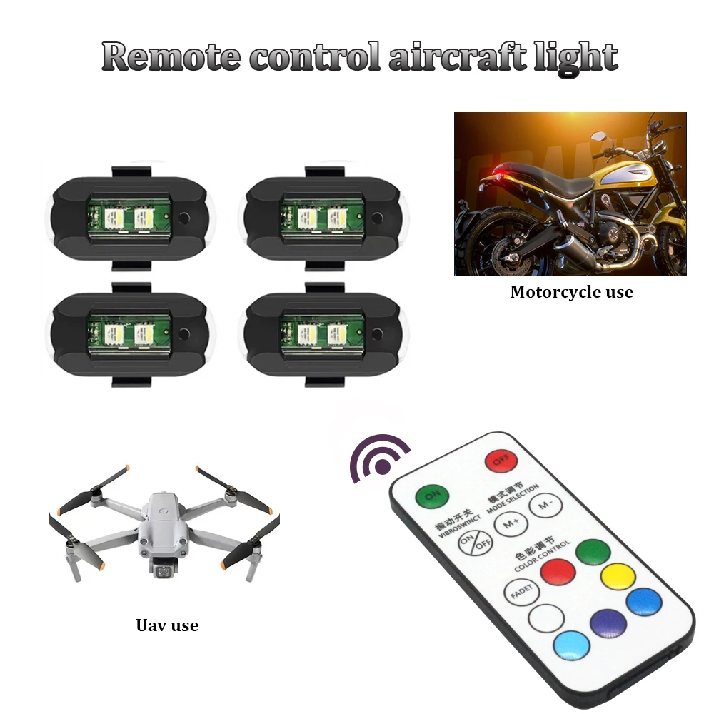 1Pcs Remote LED RGB Anti-colli - Drone Beacon Light ulasan dan harga