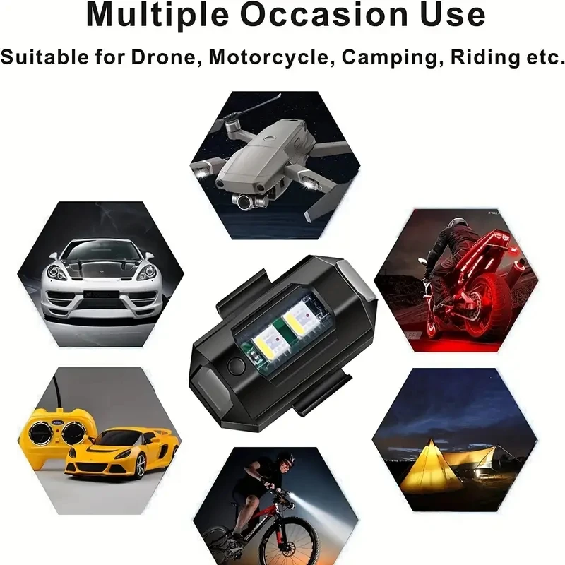 1Pcs Remote LED RGB Anti-colli - Drone Beacon Light ulasan dan harga