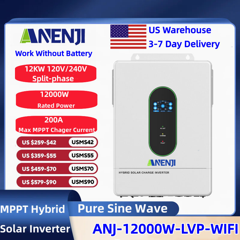 ANENJI 120V/240V 12KW Split-ph - Drone Solar Charger ulasan dan harga