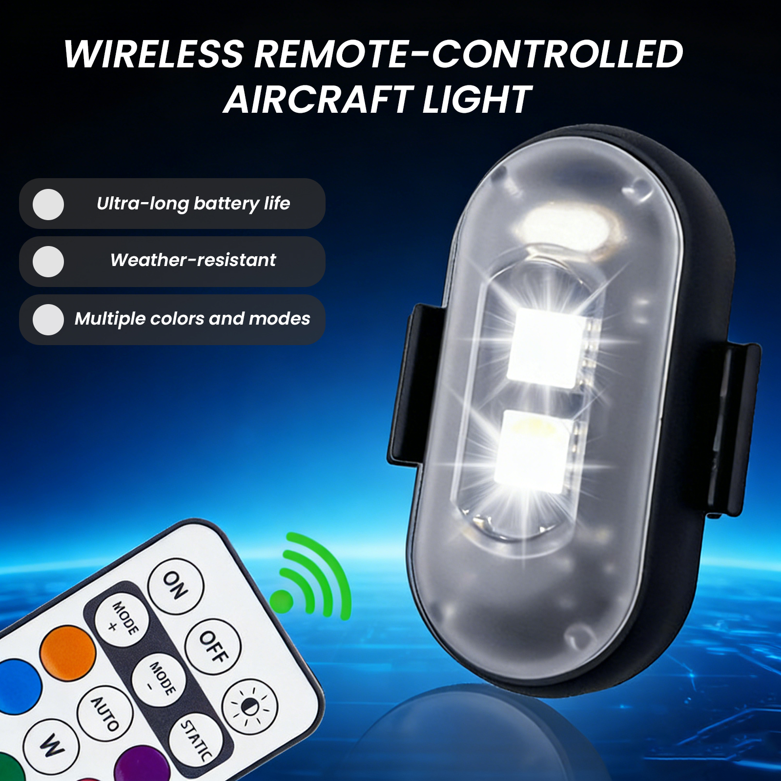 2/4/6PCS Wireless LED Strobe L - Drone Beacon Light ulasan dan harga
