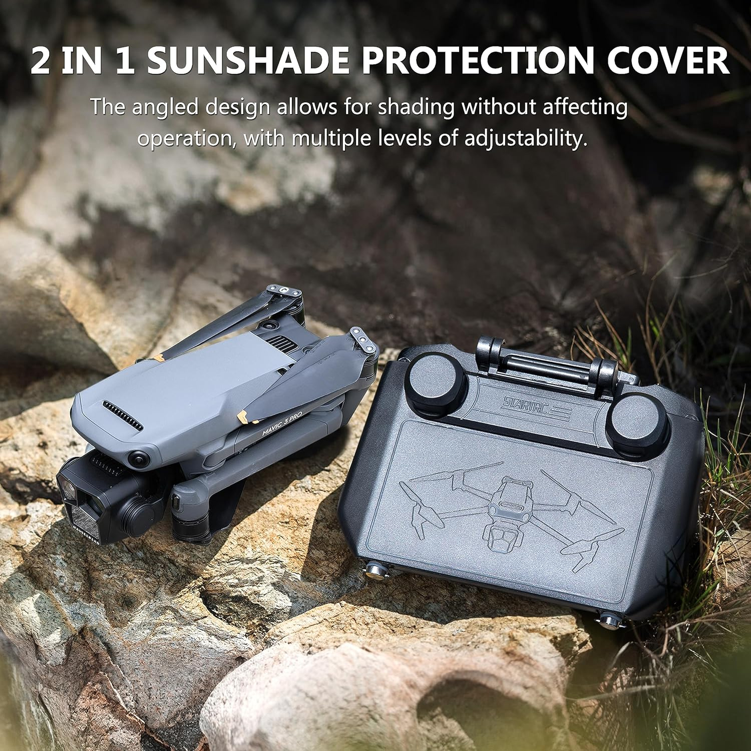 2-in-1 Sun Hood & Joystick Cov - Drone Controller Hood ulasan dan harga