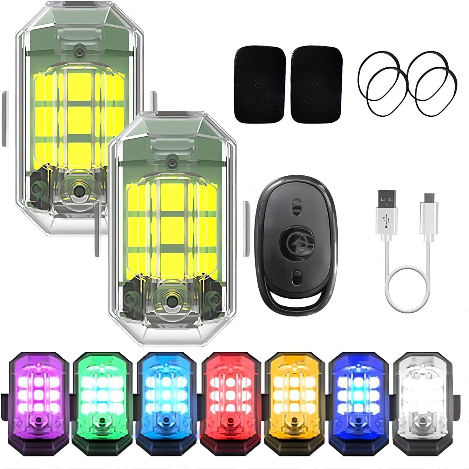 1/2/4Pc Remote Motorcycle Ligh - Drone Beacon Light ulasan dan harga