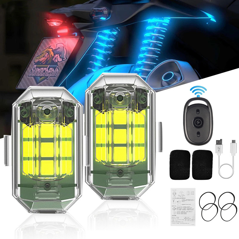 1/2/4Pc Remote Motorcycle Ligh - Drone Beacon Light ulasan dan harga