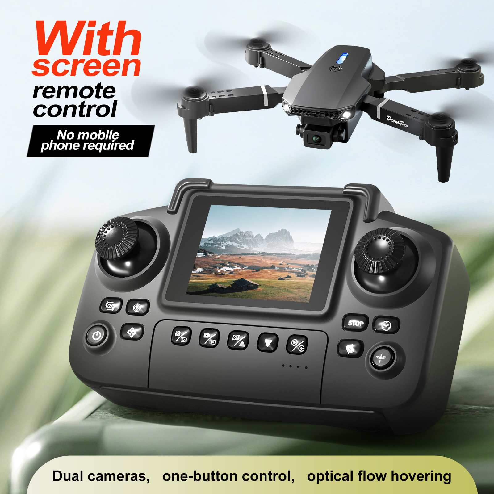 2025 New E88 E99 Upgraded Dron - Drone Controller Screen ulasan dan harga