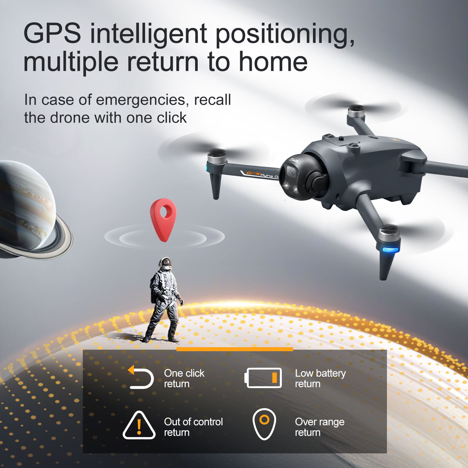 YL059 FPV GPS Quadcopter Drone - Drone Beacon Light ulasan dan harga
