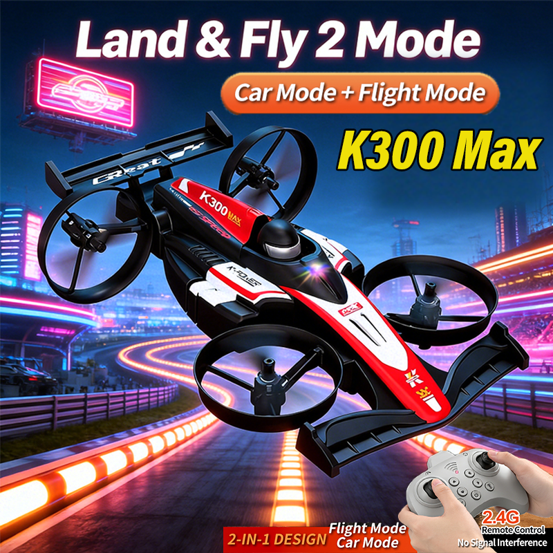 Mini RC Flying Car Transformab - Drone Beacon Light ulasan dan harga